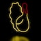 15" LED Neon Style Fall Harvest Turkey Window Silhouette